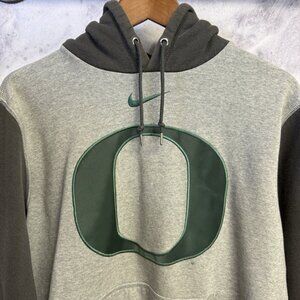University of Oregon Ducks Nike Center Swoosh Hoodie Sweatshirt Gray Medium